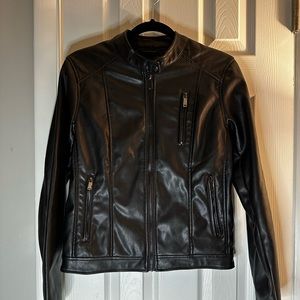 Medium Miss London Leather Jacket with Pockets